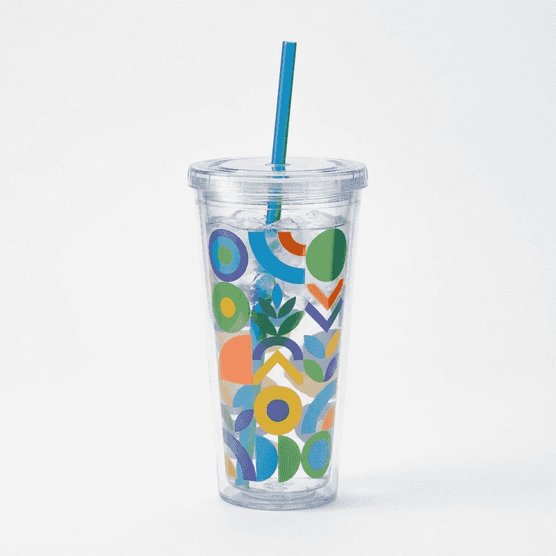 Acrylic Tumbler 24oz w/ Straw — Full-Color